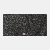 Chique Faux zwart leer met monogram Bureaumat (Voorkant)