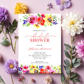 Chique felle kleurrijke bloemenVrijgezellenfeest Kaart