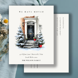 Chique Festieve Winter Voordeur We zijn verhuisd Briefkaart