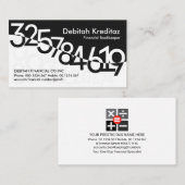 Chique financiële cijfers Wave Visitekaartje (Voorkant / Achterkant)