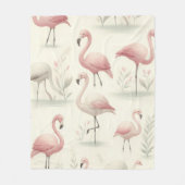 Chique Flamingo Fleece Deken (Voorkant)