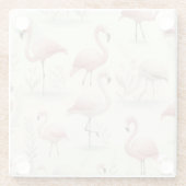 Chique Flamingo Glazen Onderzetter (Achterkant)