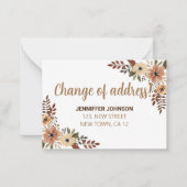 Chique Flora Adreswijziging Aankondiging Kaart (Voorkant)