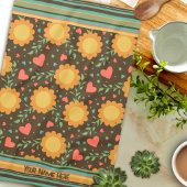 Chique Floral aangepaste naam of offerte plezier  Theedoek