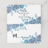 Chique Floral Bruiloft Tafelnummer Zitplaatsnaam Plaatskaartje (Buitenkant ongevouwen)