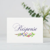 Chique Floral bruiloft uitnodiging RSVP / Reactie (Staand voorkant)