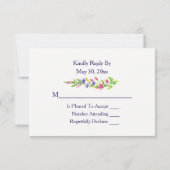 Chique Floral bruiloft uitnodiging RSVP / Reactie (Achterkant)