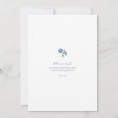 Chique Floral Hydrangea Non Photo bruiloft uitnodi (Achterkant)