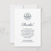 Chique Floral klantwaardering Dank u Bedankkaart (Voorkant)