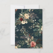 Chique Floral klantwaardering Dank u Bedankkaart (Achterkant)