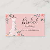 Chique Floral Roos Trouwjurk Bruidsboetiek Visitekaartje (Voorkant)