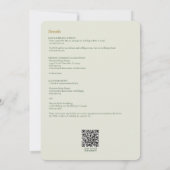 Chique Floral Waterverf Sage Alles-in-één bruiloft Kaart (Achterkant)