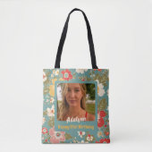 Chique Flowers Fotocadeaus voor 21 Jaar Oud Vrouw Tote Bag (Voorkant)