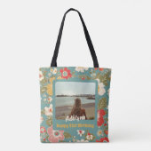 Chique Flowers Fotocadeaus voor 21 Jaar Oud Vrouw Tote Bag (Achterkant)