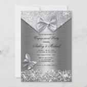 chique folie zilveren glitters sequins glinsterend kaart (Achterkant)