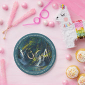 Chique Forest YOGA Verborgen Tekst Meditatie Instr Papieren Bordje (Feest)