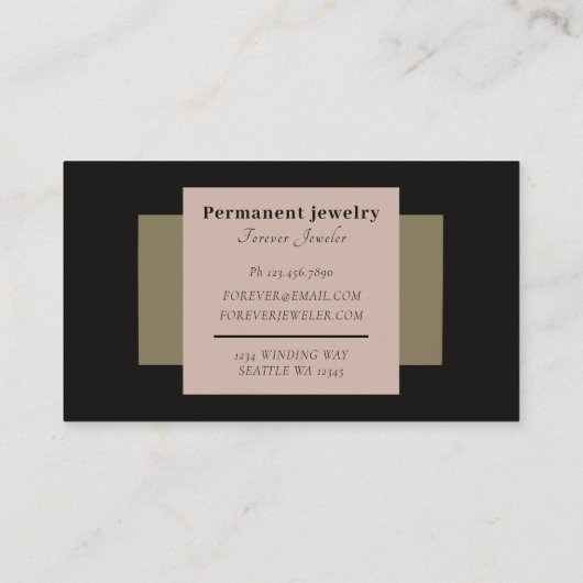 Chique Forever Sieraden Permanente Armband Visitekaartje (Achterkant)