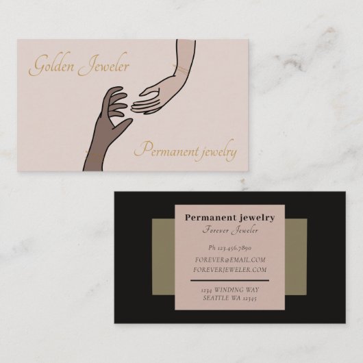 Chique Forever Sieraden Permanente Armband Visitekaartje (Voorkant / Achterkant)