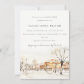 Chique Forgo North Dakota Stadsgezicht Bruidsdouch Kaart (Voorkant)