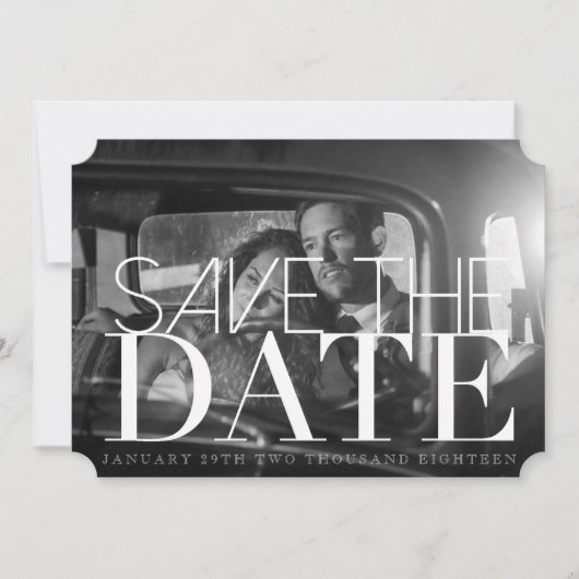 Chique & Formeel De datum opslaan | 5x7 uitnodigen Save The Date (Voorkant)