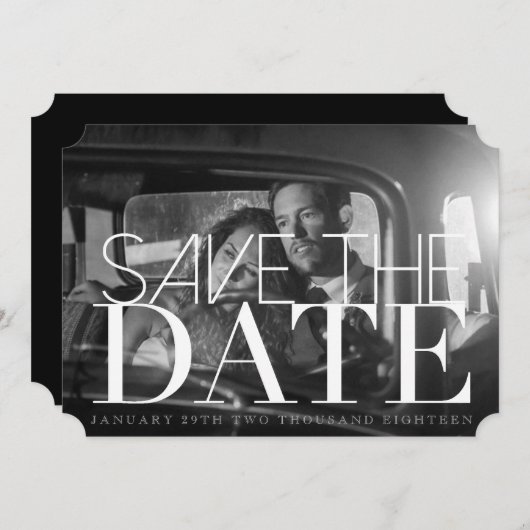 Chique & Formeel De datum opslaan | 5x7 uitnodigen Save The Date (Voorkant / Achterkant)