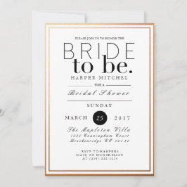 Chique & Formeel Vrijgezellenfeest | Gouden folie Kaart