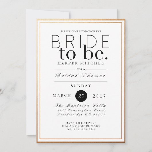 Chique & Formeel Vrijgezellenfeest | Gouden folie  Kaart (Voorkant)