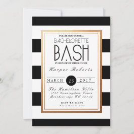 Chique & Formele Bachelorette Bash | Goud & Zwart Kaart
