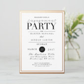 Chique & Formele Engagement Party | Gouden folie u Kaart (Staand voorkant)