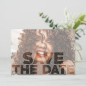 Chique foto Afstuderen Save The Date (Staand voorkant)