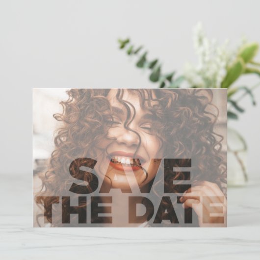 Chique foto Afstuderen Save The Date (Staand voorkant)