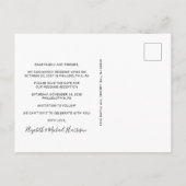 Chique foto bruiloft receptie Opslaan van de datum Aankondigingskaart (Achterkant)