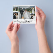 Chique foto-collage budget bruiloft bedankkaart fl flyer (Hand)