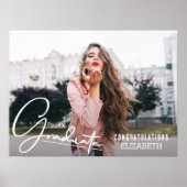 Chique foto Gefeliciteerd Afstuderen Poster (Voorkant)