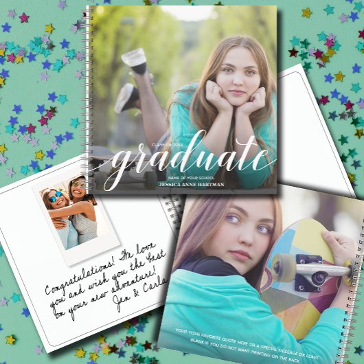 Chique foto Graduation Party Gastenboek Notitieboek