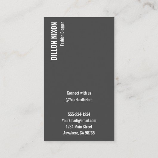 Chique foto Mode Social Media Visitekaartje (Achterkant)