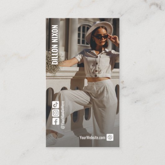 Chique foto Mode Social Media Visitekaartje (Voorkant)
