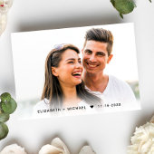 Chique foto QR code bruiloft RSVP Kaartje