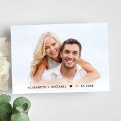 Chique Foto QR Code Cream Bruiloft RSVP Kaartje