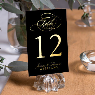 Chique Foto Real Folie Gestempelde Tafel Nummer Ka Uitnodiging