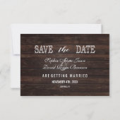 Chique foto SAVE DE DATUM Bruiloft Typografie Save The Date (Achterkant)