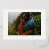 Chique foto save our date  folie uitnodiging (Achterkant)