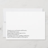 Chique foto trouw dank je kaarten (Achterkant)