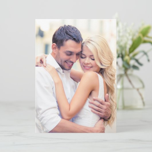 Chique foto witte achtergrond voor Vellum-overlay Kaart (Staand voorkant)