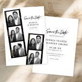 Chique fotoboekje filmstrook bruiloft Save The Dat Date