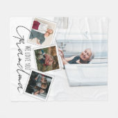 Chique fotocollage Ik hou van oma Fleece Deken (Voorkant (Horizontaal))