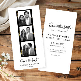Chique fotohokje filmstrook trouw save the date