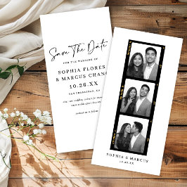 Chique fotohokje filmstrook trouw save the date
