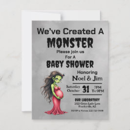 Chique Frankenstein Baby Shower  Feestdagenkaart