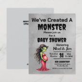 Chique Frankenstein Baby Shower  Feestdagenkaart (Voorkant / Achterkant)